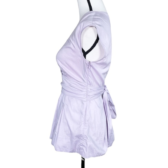 BCBGMAXAZRIA Lavender Wrap Tie Waist Blouse - Picture 3 of 7